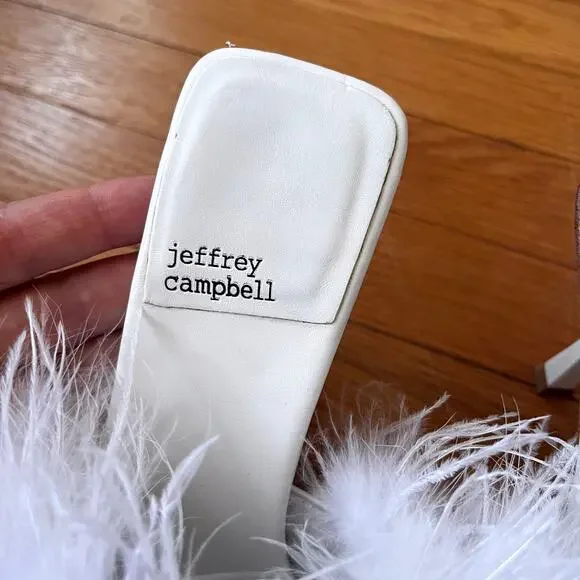 Jeffrey Campbell White Feather Heels 8 - Picture 3 of 8